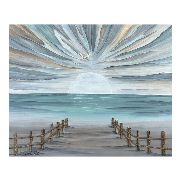Moon Beach original artwork by Alana Almonte