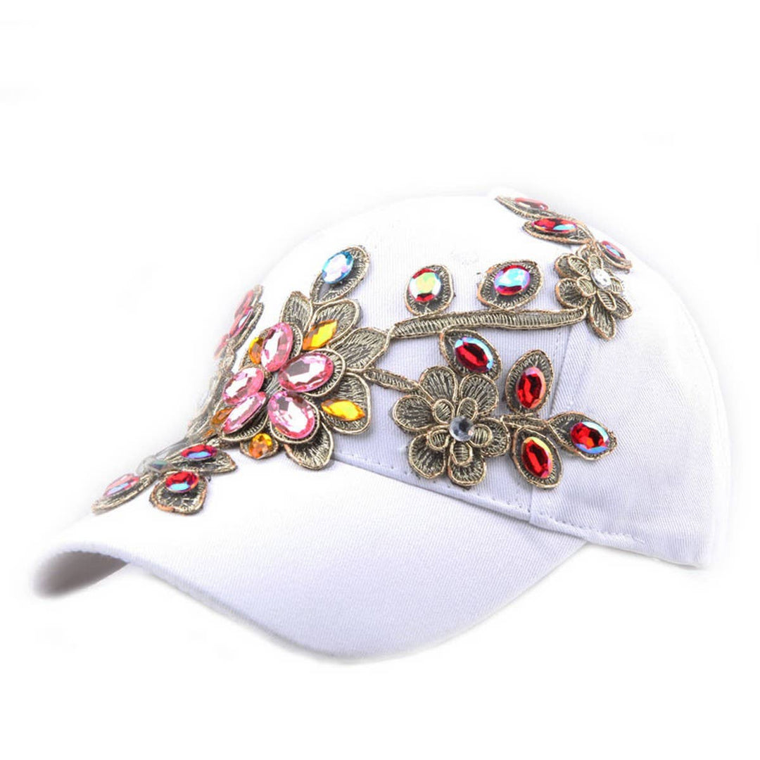 Denim Rhinestone Baseball Cap