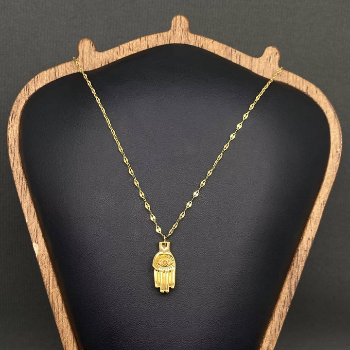 Hamsa | Hand of Fatima 18K Gold Plated Necklace