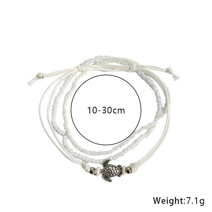 Turtle Beaded Anklet Set- Vintage Design