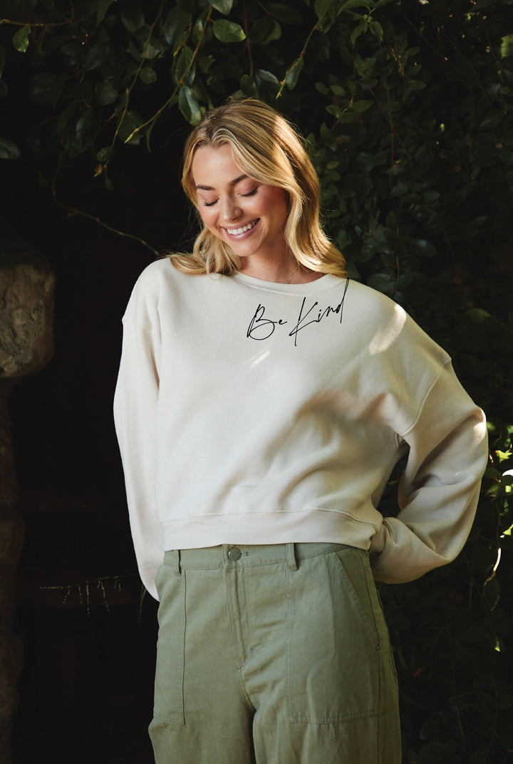 BE KIND Mid Graphic Sweatshirt from Anchored Soul coastal hippie boutique Rhode Island