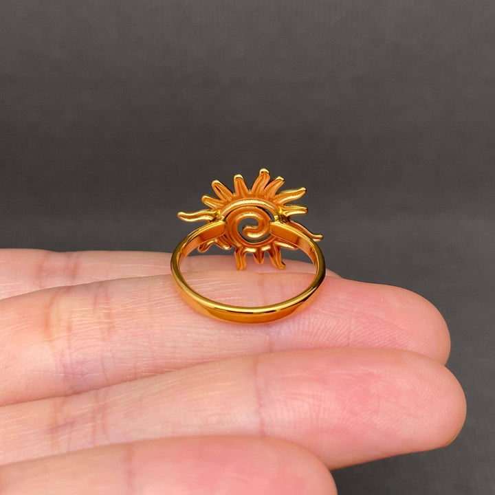 Vortex Sun 18K Gold Plated SS Ring