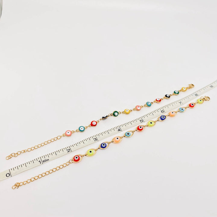 Evil Eye Bracelet 18K gold plated stainless steel boho protection jewelry coastal soul