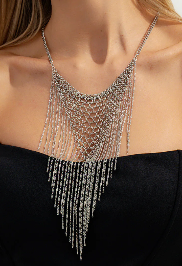 Fringe Bandana Chain Necklace