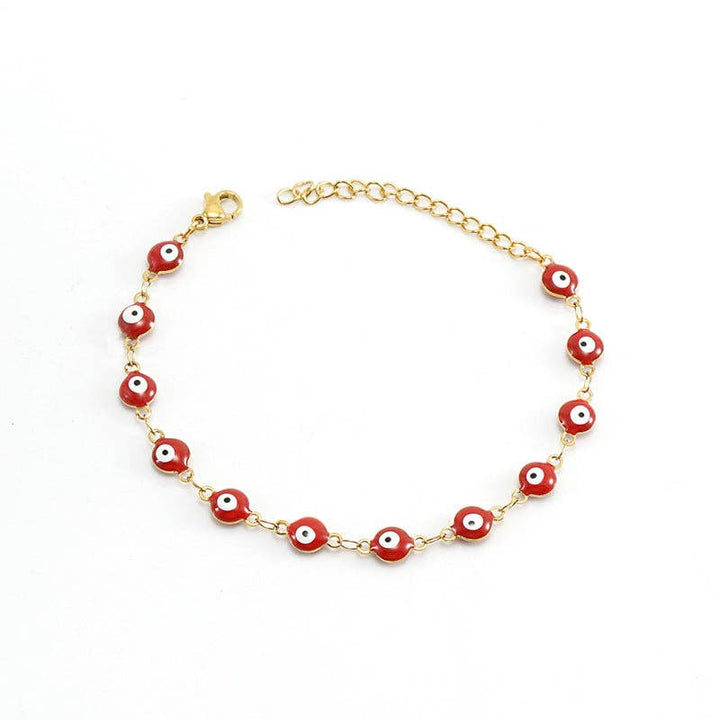 Evil Eye Bracelet 18K gold plated stainless steel boho protection jewelry coastal soul