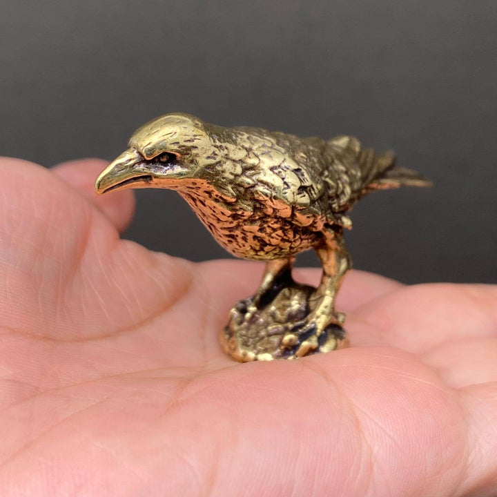 Brass Crow Desktop Ornament
