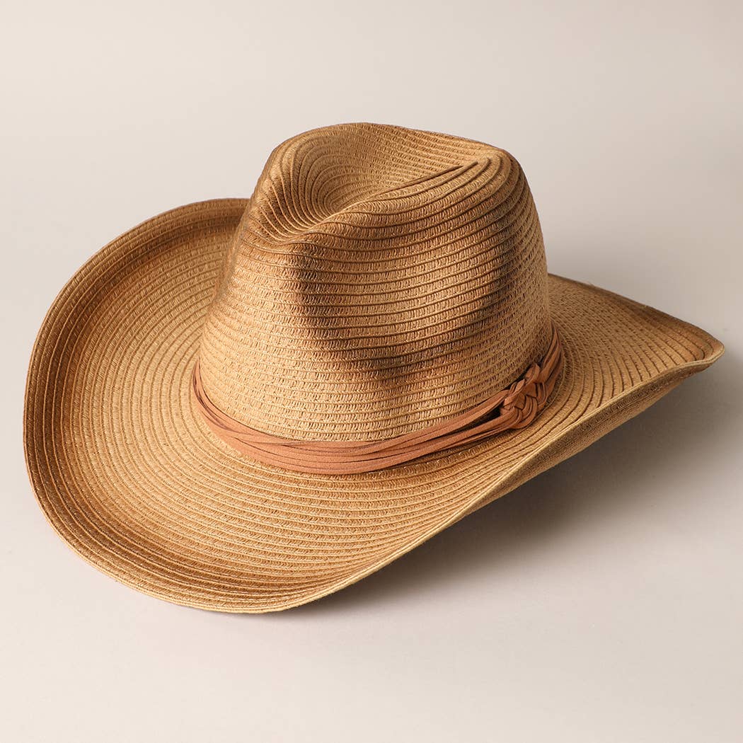 Straw Panama Fedora Sun Hat with adjustable string for breezy coastal summer style