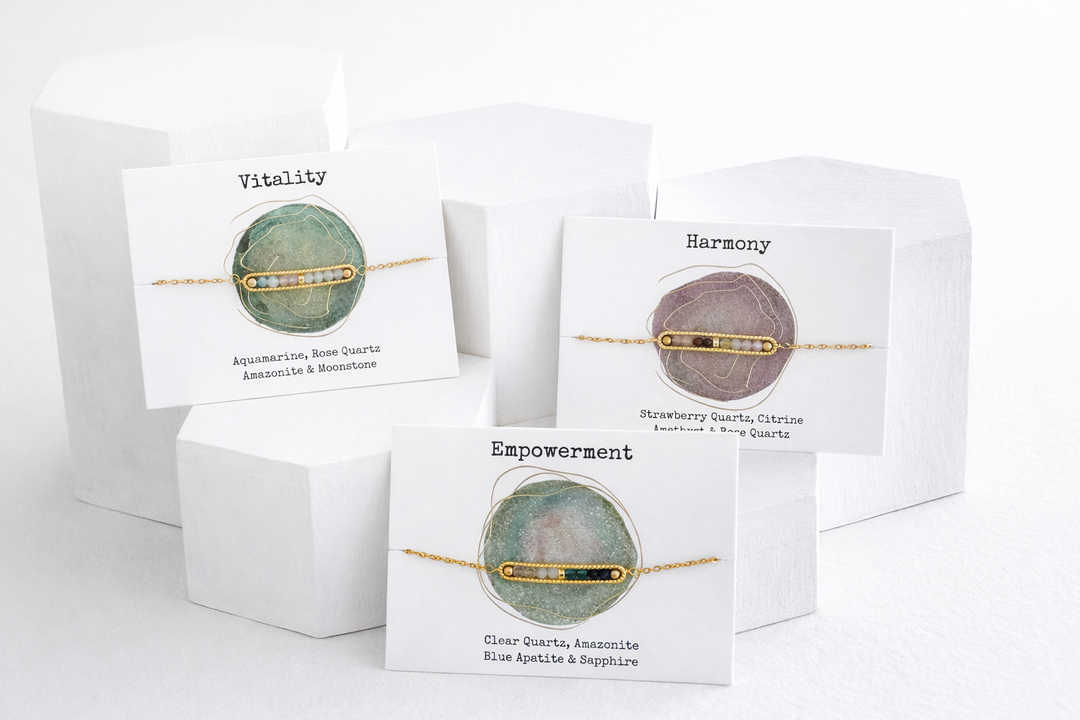 Harmony Crystal Bar Bracelet – Citrine &amp; Amethyst