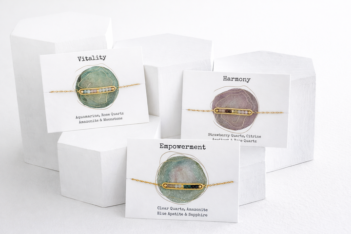 Harmony Crystal Bar Bracelet – Citrine &amp; Amethyst