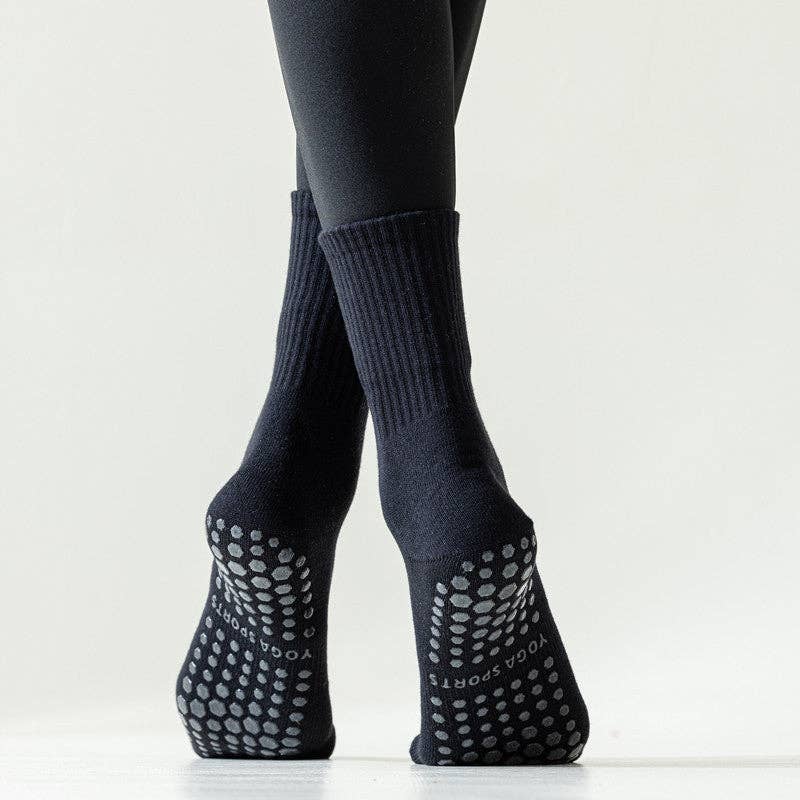 Pink Solid Color Yoga Grip Socks for mindful movement and coastal studio wear