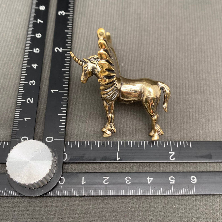 Brass Pegasus Desktop Ornament handcrafted boho spiritual decor for coastal mystic souls