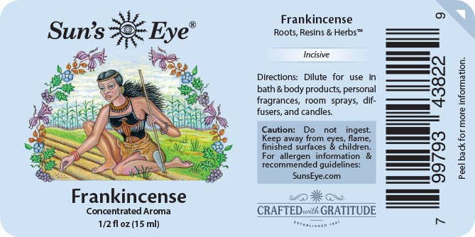 Frankincense Essential Oil small amber bottle for grounding ritual and spiritual healing