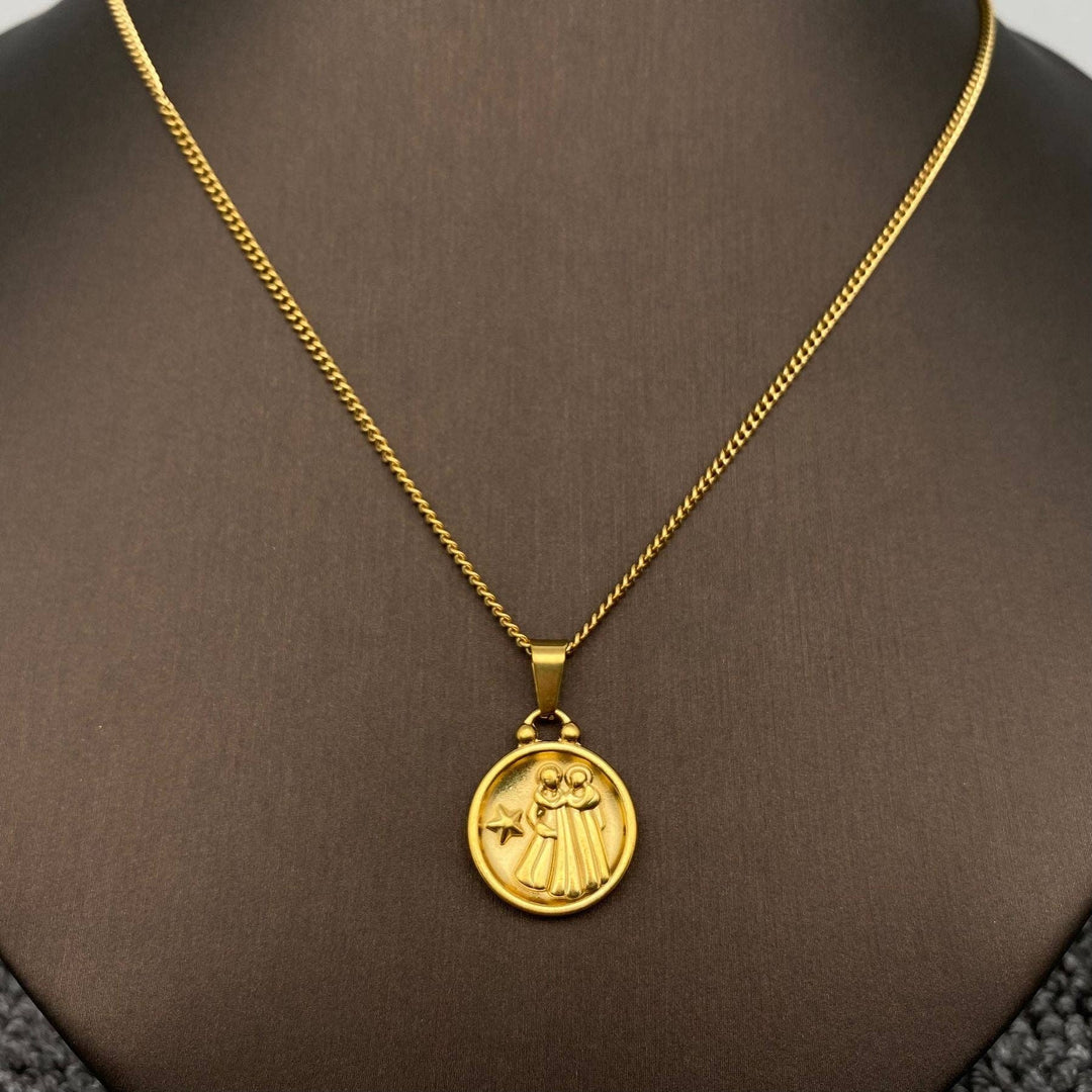 Coin Zodiac 18K Gold Plated SS Necklace