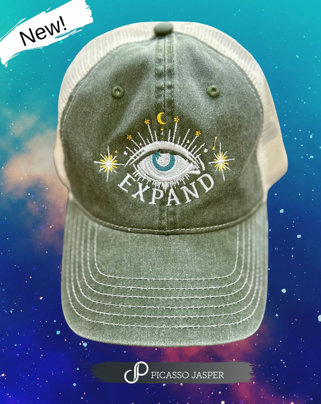 Third Eye Activation Snapback Hat for coastal spiritual boho intentional wear