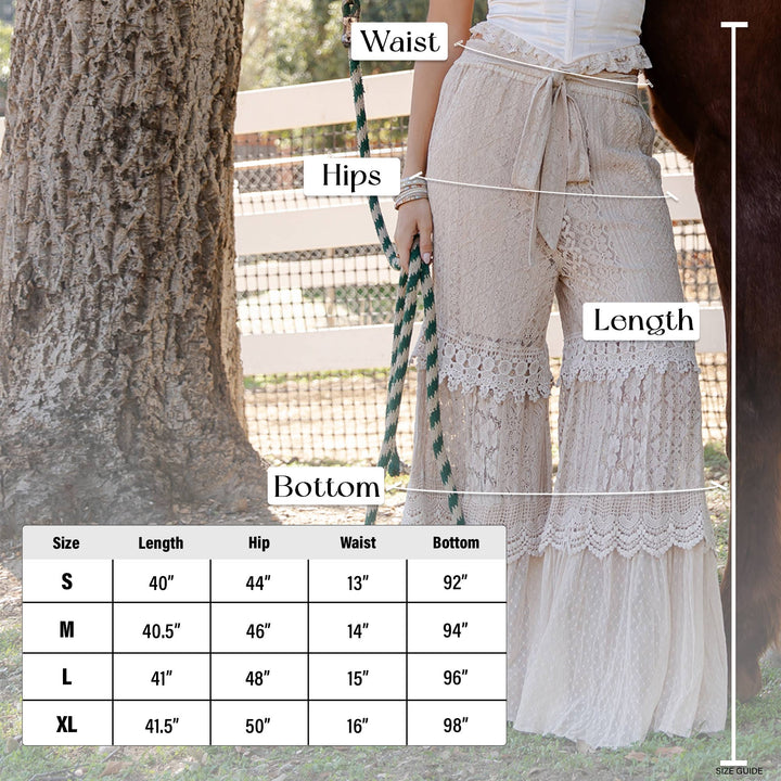 Desert Dream Cloud Pant Tiered Lace &amp; Net Trims
