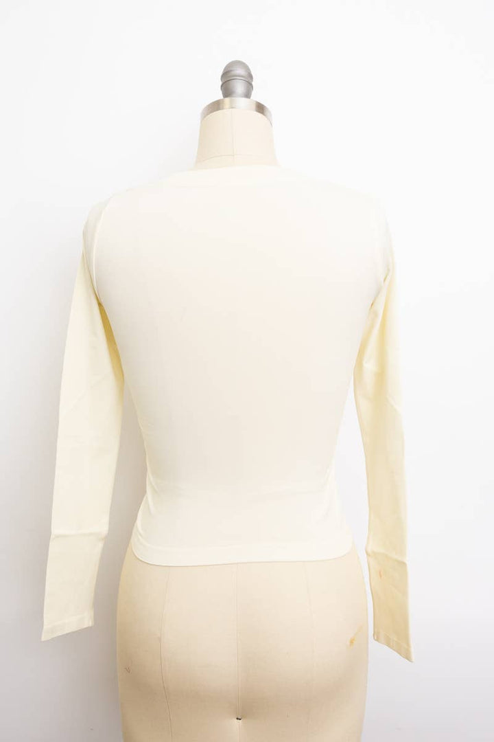 Fitted Long Sleeve Crop Top