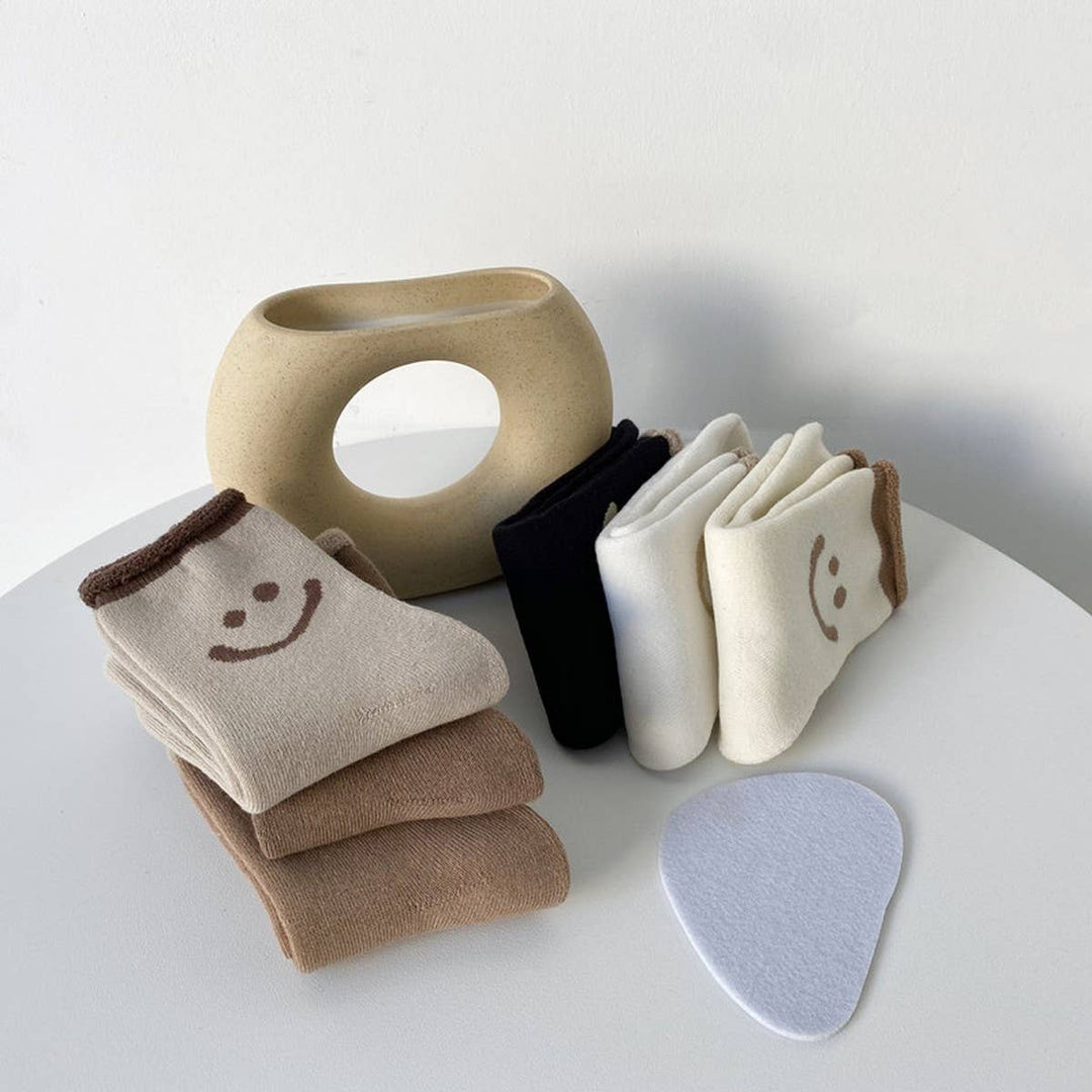 Winter Warm Smiley Face Socks for Women