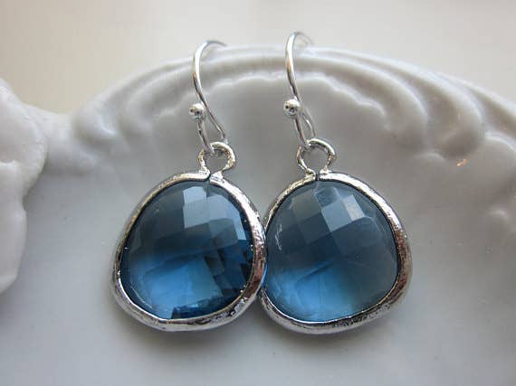 Sapphire Blue Earrings handcrafted for the coastal hippie soul at Anchored Soul Boutique