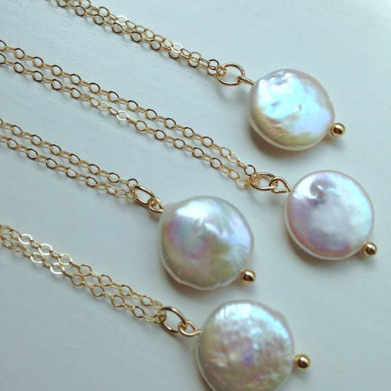 Freshwater Coin Pearl Necklace
