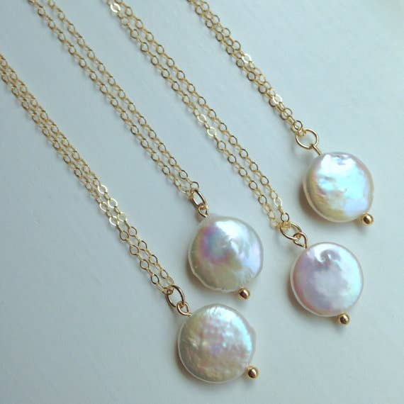 Freshwater Coin Pearl Necklace