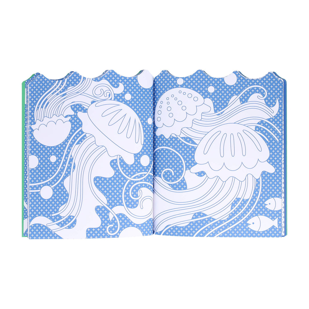 Coloring Book With Stickers: Ocean