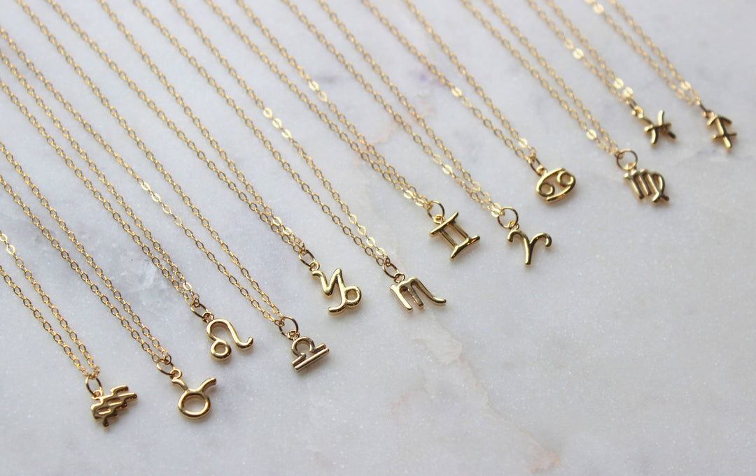 Zodiac Charm Necklace in 14K gold filled for the free-spirited coastal soul