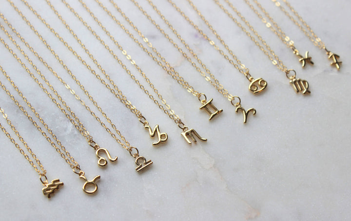 Zodiac Charm Necklace in 14K gold filled for the free-spirited coastal soul