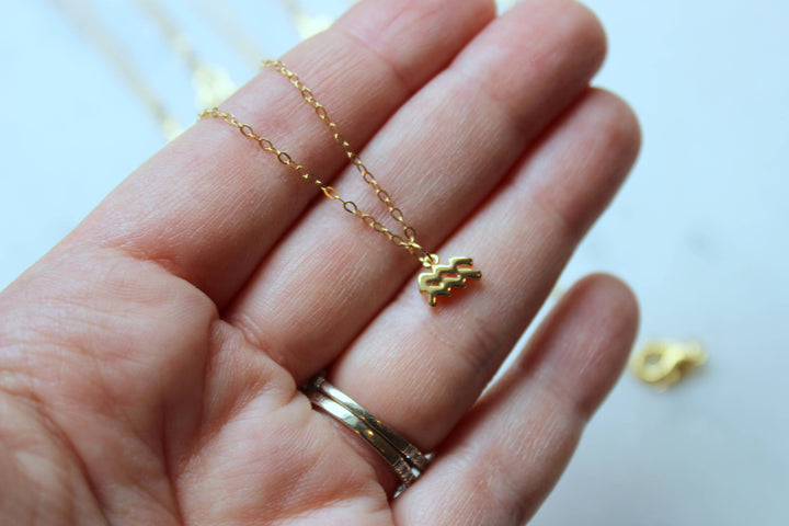 Zodiac Charm Necklace in 14K gold filled for the free-spirited coastal soul