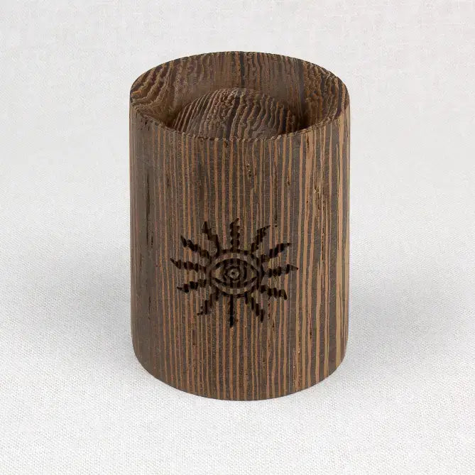 Wooden Oil Diffuser in Coffee finish for coastal boho aromatherapy home decor