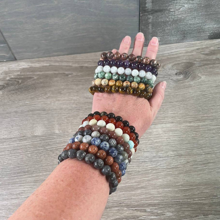 Gemstone Beaded Bracelets 10mm – Crystal Healing Jewelry