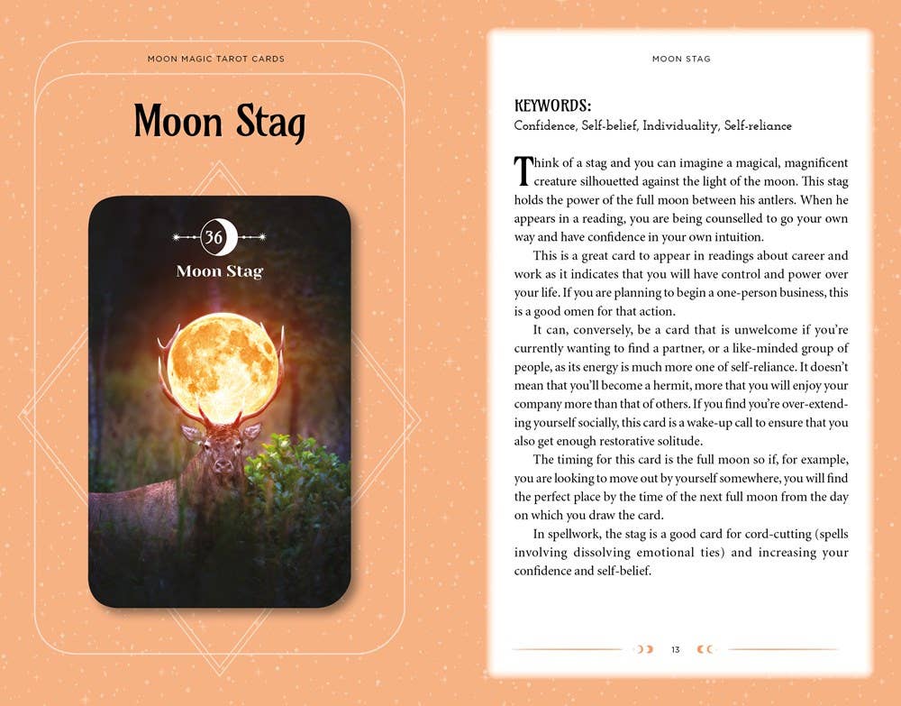 Moon Magic Book &amp; Card Deck oracle set by Arcturus Oracle Kits for spellwork