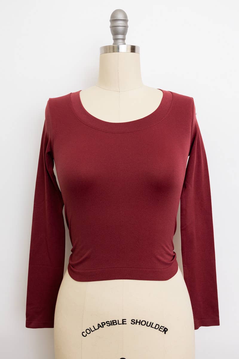 Fitted Long Sleeve Crop Top