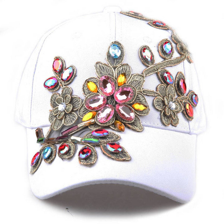 Denim Rhinestone Baseball Cap