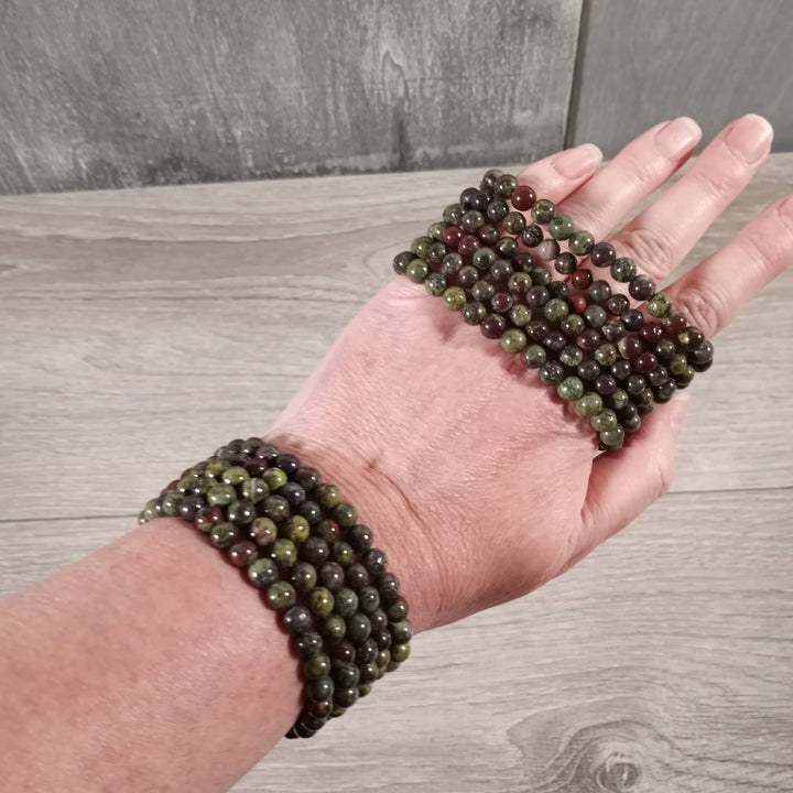 Healing crystal bracelets 6mm round natural gemstone stretch boho coastal jewelry