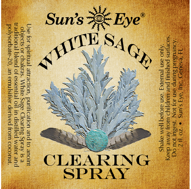White Sage Clearing Spray 8 oz bottle for coastal energy cleansing rituals
