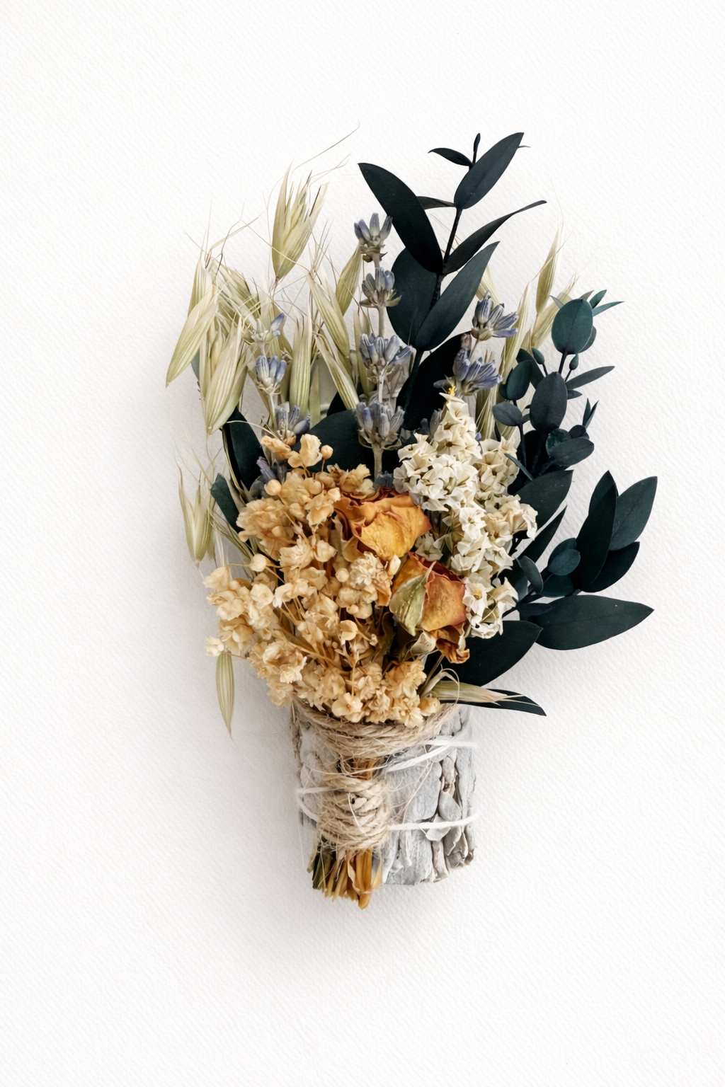 White Sage, Lavender, Eucalyptus &amp; Roses Smudge Stick