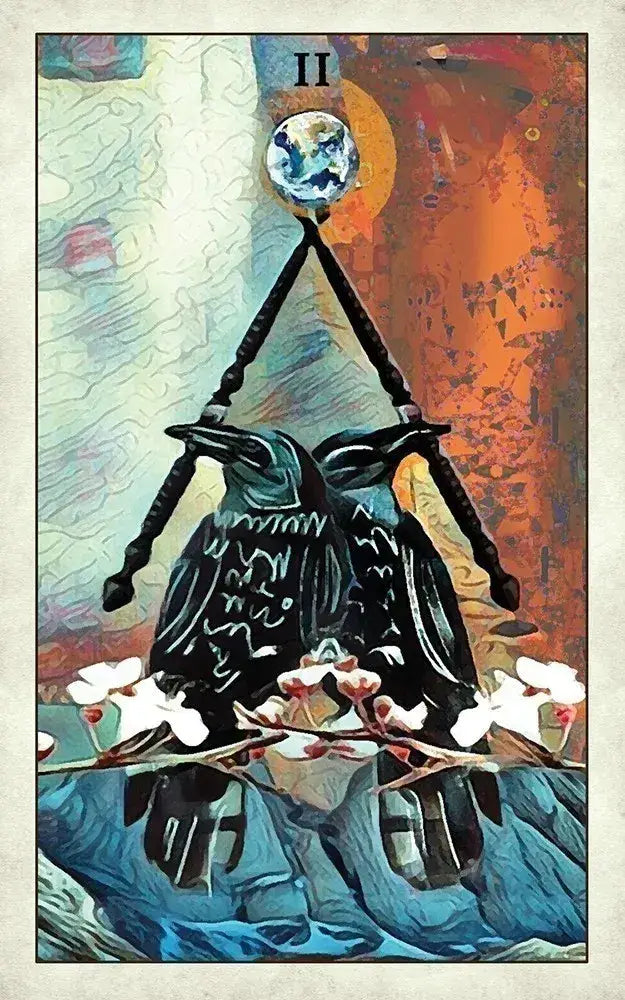Crow Tarot 78-card deck by Margaux Jones featuring Rider-Waite inspired crow imagery