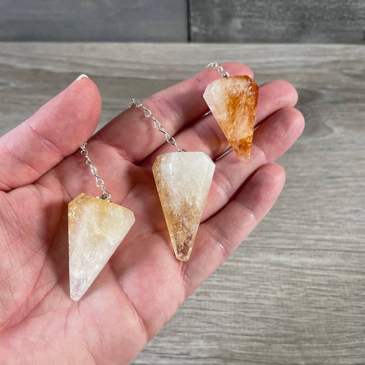 Natural gemstone pendulums for divination and healing crystal rituals at Anchored Soul