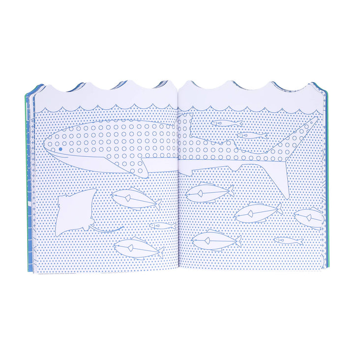Coloring Book With Stickers: Ocean