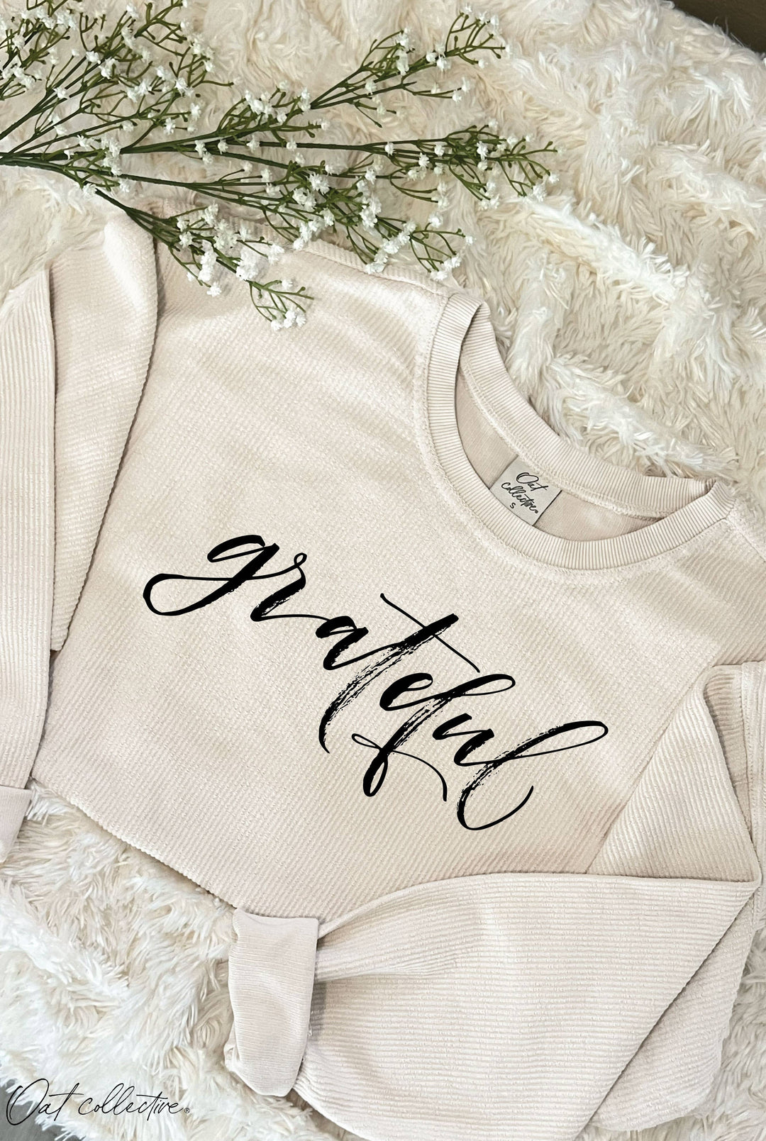 Grateful Cropped Thermal Pullover with vintage mineral wash for coastal boho style