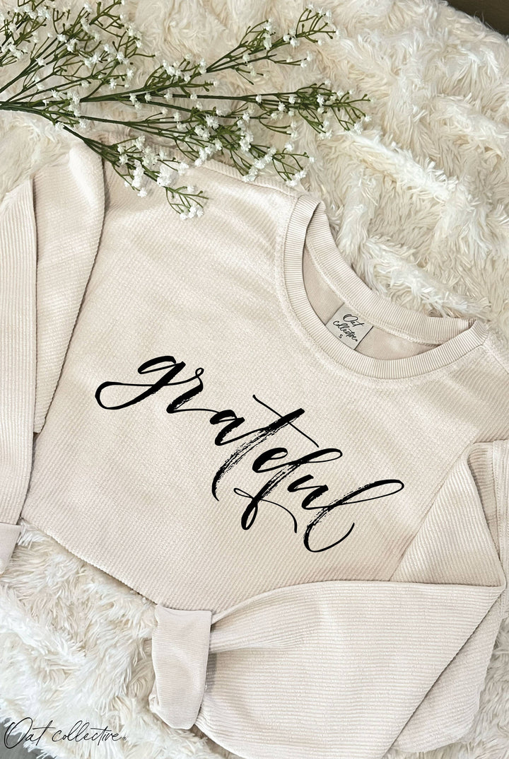 Grateful Cropped Thermal Pullover with vintage mineral wash for coastal boho style