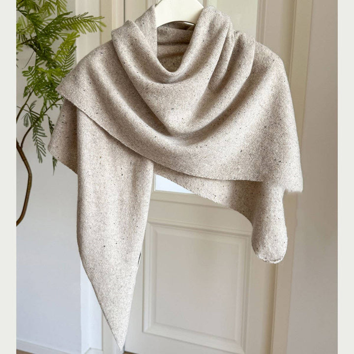 Thick Knit Triangle Wool Shawl