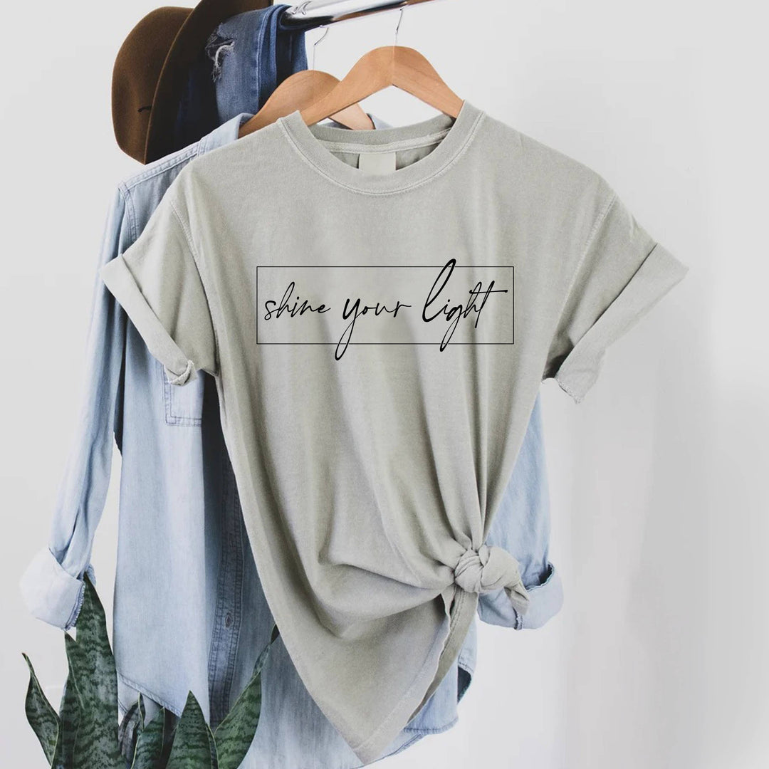 Shine Your Light Cursive Typography Women&