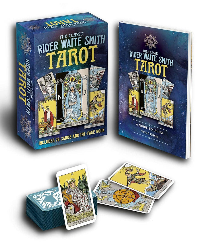 Classic Rider Waite Smith Tarot Deck and Guidebook boxed set with 78 cards