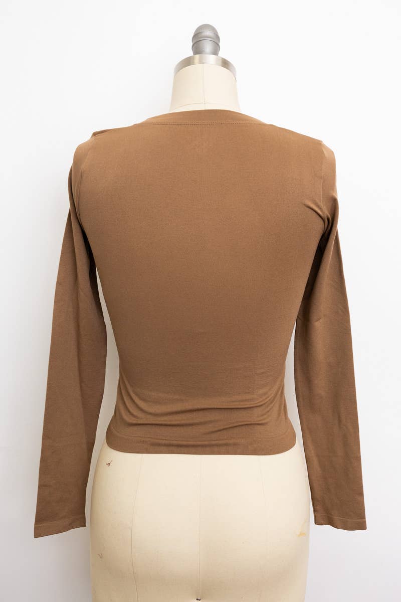 Fitted Long Sleeve Crop Top