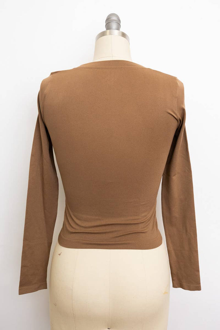Fitted Long Sleeve Crop Top