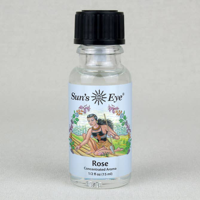 Rose Essential Oil small bottle for heart chakra healing and coastal aromatherapy rituals