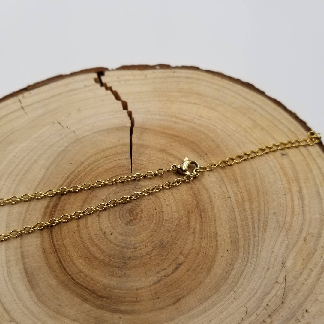 Gold Interchangeable Macramé Cage Necklace with mystery reiki-infused crystal, handcrafted artisan jewelry