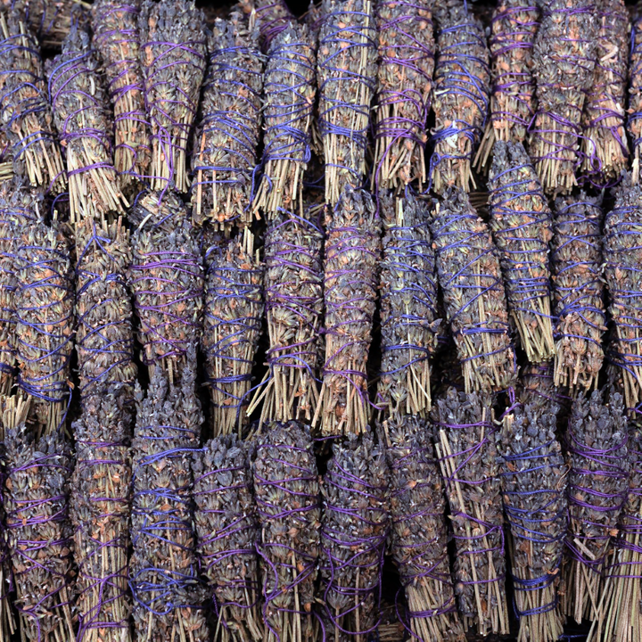Lavender Herb Wand bundle for smoke cleansing rituals calming and handcrafted