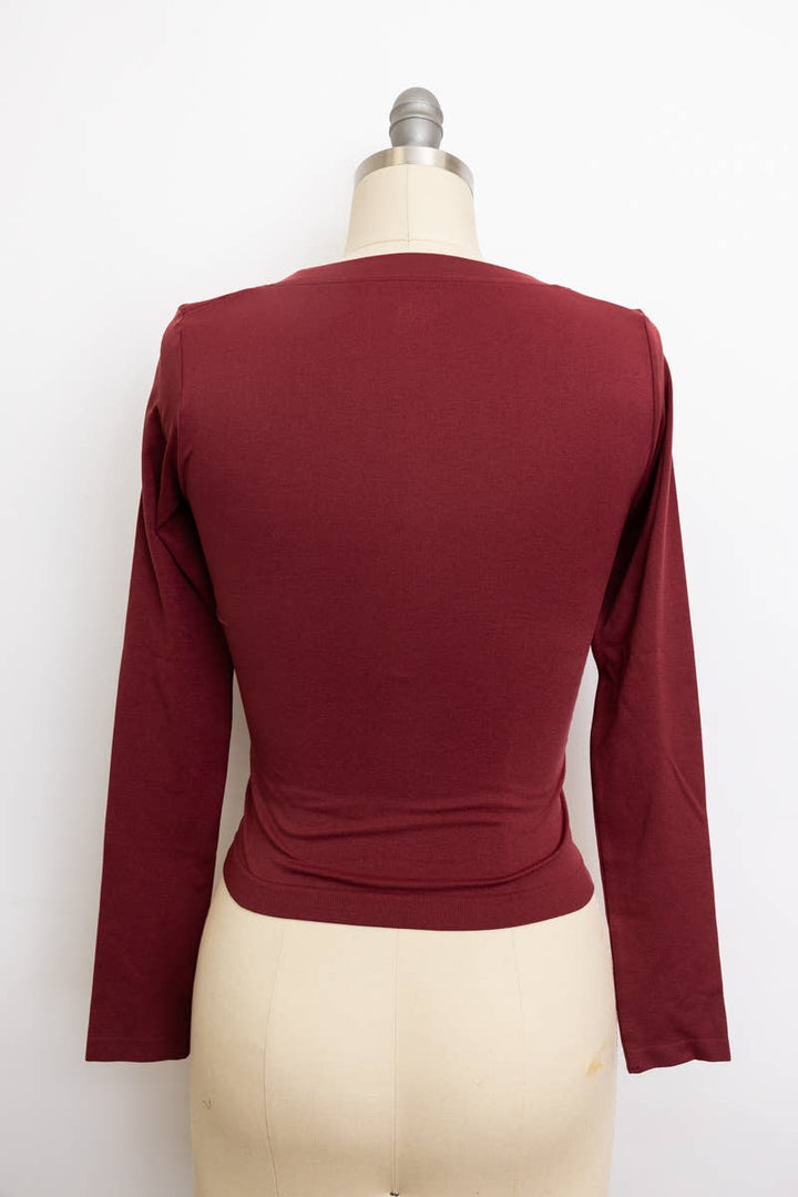 Fitted Long Sleeve Crop Top